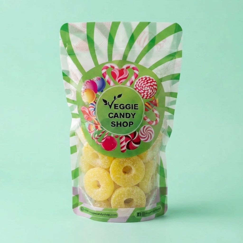 SAURE ANANASRINGE (300G)